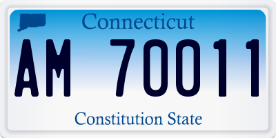 CT license plate AM70011
