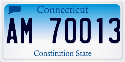 CT license plate AM70013