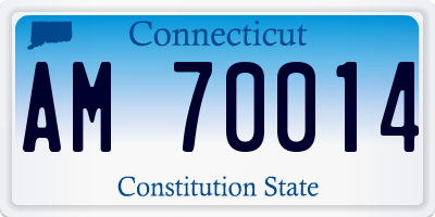 CT license plate AM70014