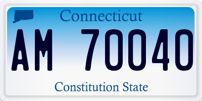 CT license plate AM70040