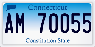 CT license plate AM70055
