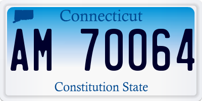 CT license plate AM70064