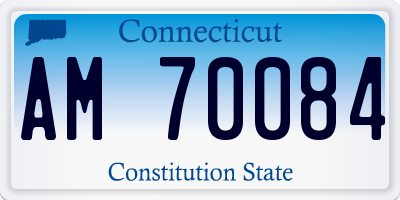 CT license plate AM70084