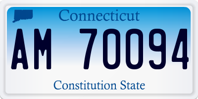 CT license plate AM70094