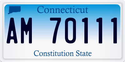 CT license plate AM70111