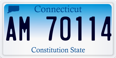 CT license plate AM70114