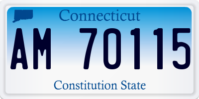 CT license plate AM70115