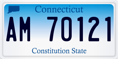 CT license plate AM70121