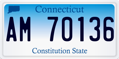 CT license plate AM70136
