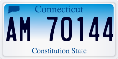 CT license plate AM70144