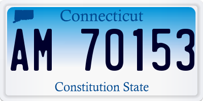 CT license plate AM70153