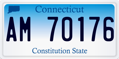 CT license plate AM70176