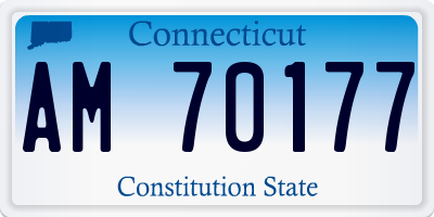 CT license plate AM70177