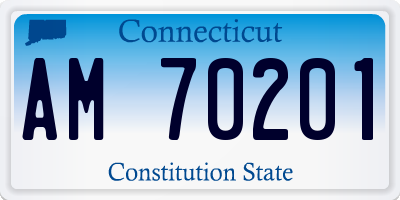 CT license plate AM70201
