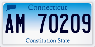 CT license plate AM70209