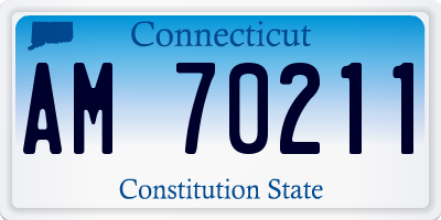 CT license plate AM70211