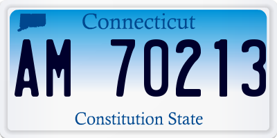CT license plate AM70213