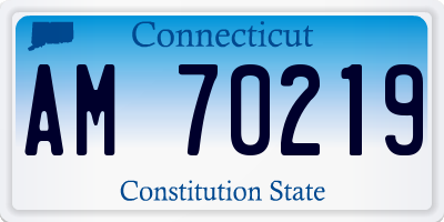 CT license plate AM70219