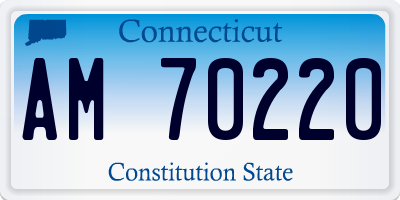 CT license plate AM70220