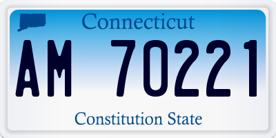 CT license plate AM70221