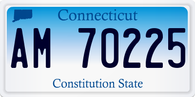 CT license plate AM70225