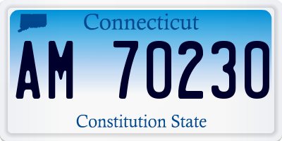 CT license plate AM70230