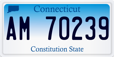 CT license plate AM70239