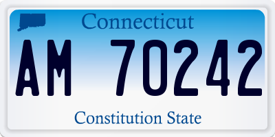 CT license plate AM70242