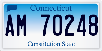 CT license plate AM70248