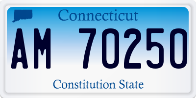 CT license plate AM70250