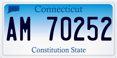 CT license plate AM70252
