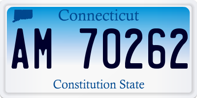 CT license plate AM70262