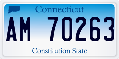 CT license plate AM70263