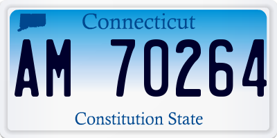 CT license plate AM70264