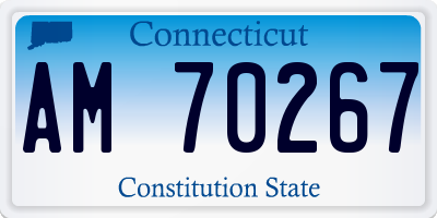 CT license plate AM70267