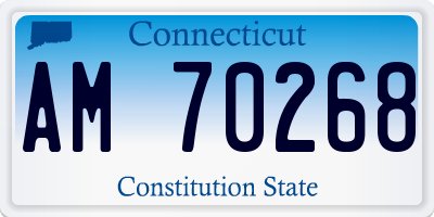 CT license plate AM70268
