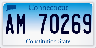 CT license plate AM70269