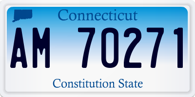 CT license plate AM70271
