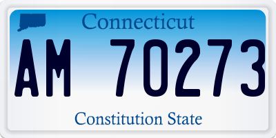 CT license plate AM70273