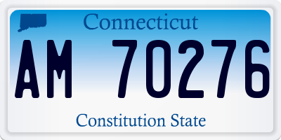 CT license plate AM70276