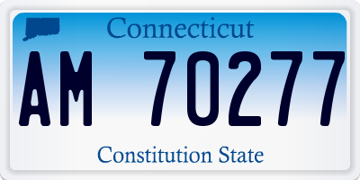 CT license plate AM70277