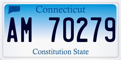 CT license plate AM70279