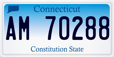 CT license plate AM70288