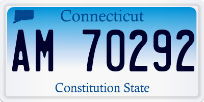 CT license plate AM70292