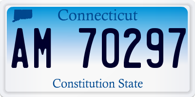CT license plate AM70297