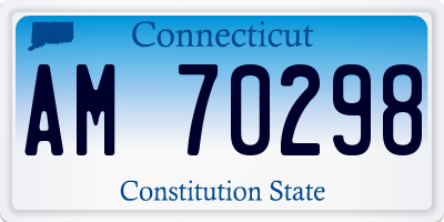 CT license plate AM70298