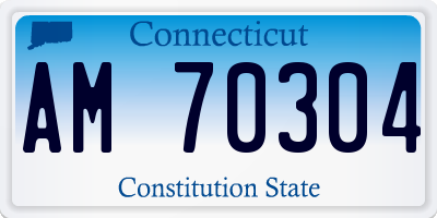 CT license plate AM70304