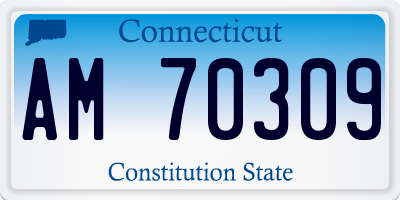 CT license plate AM70309
