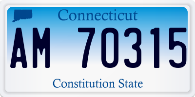 CT license plate AM70315