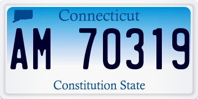 CT license plate AM70319
